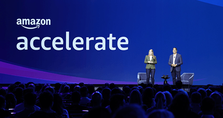 Amazon Accelerate 2023 stage feature