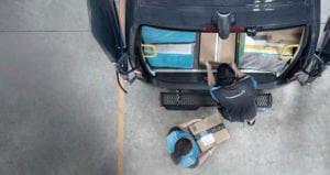 Amazon van being loaded feature