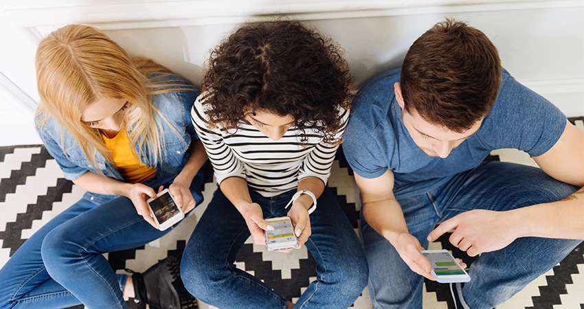 Gen Z kids on their phones can you believe it?