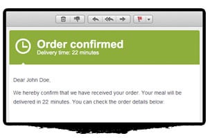 order confirmation email