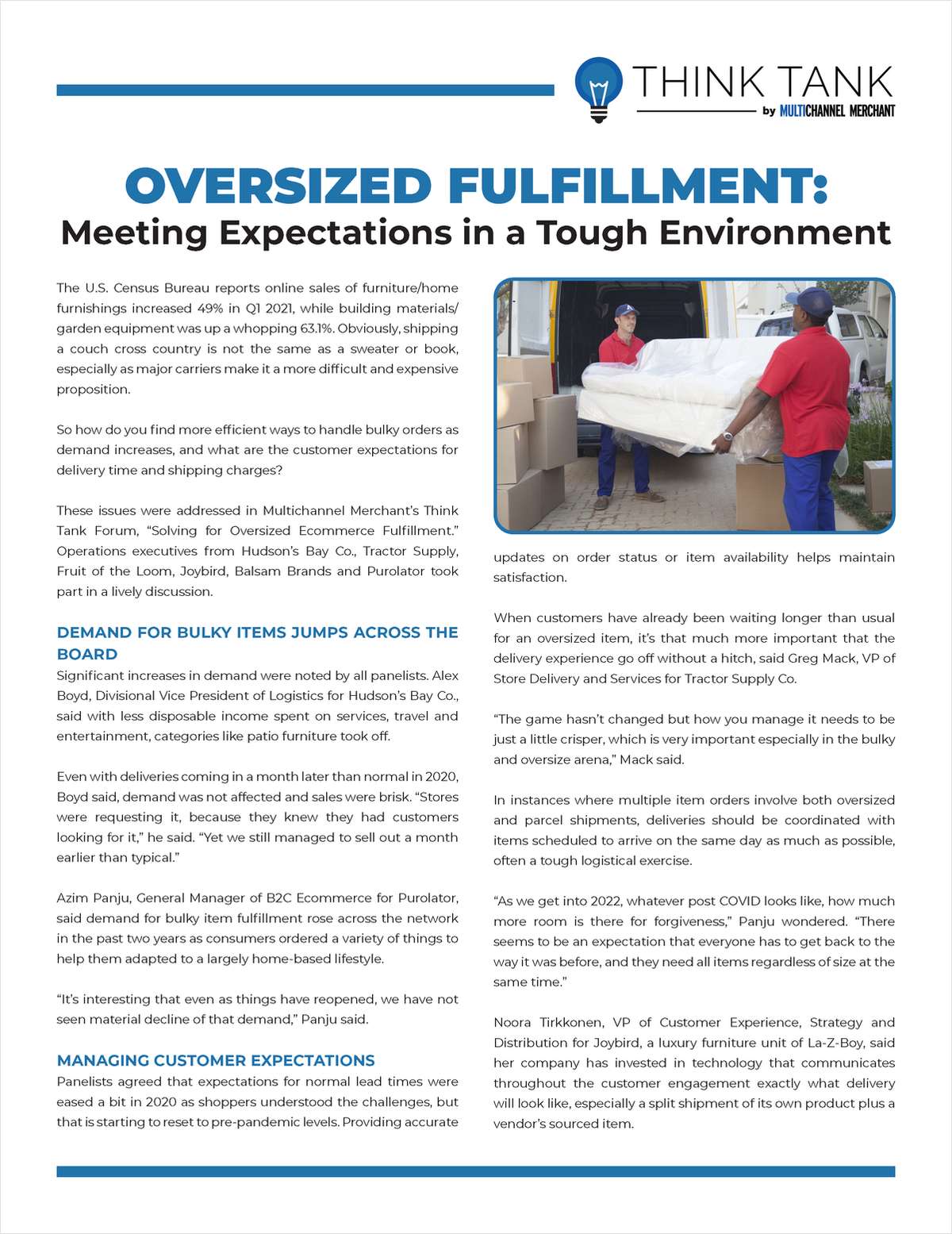 Solving for Oversized Fulfillment in Ecommerce